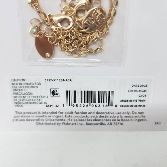 Time And Tru Libra Necklace Set - 16" & 18" Gold Tone with Extenders - Picture 6 of 7